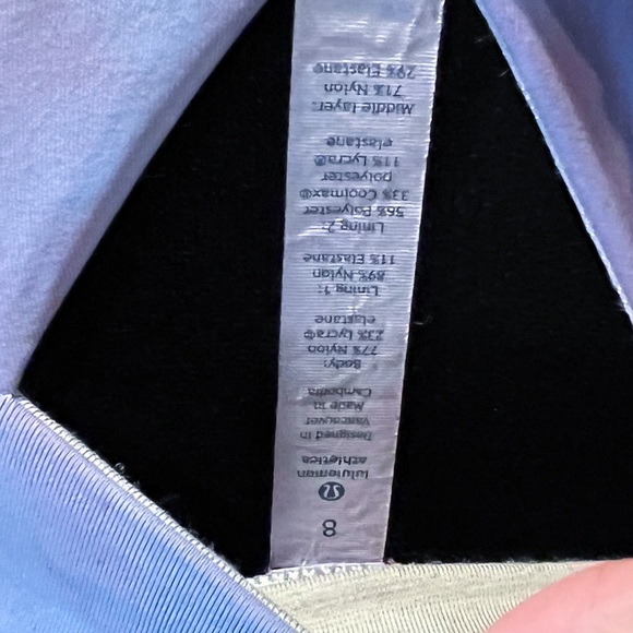 NWOT Lululemon custom tie dye sports bra. Size 8. Periwinkle/purple with pink. - Picture 4 of 5